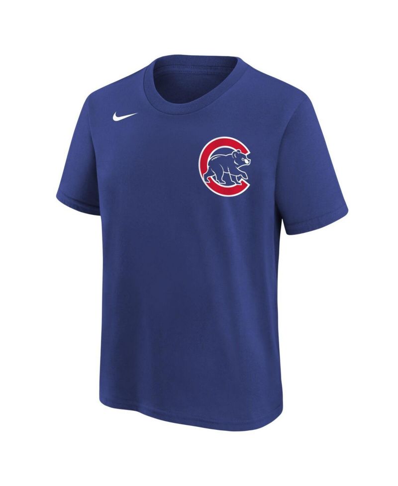 Big Boys and Girls Alex Bregman Royal Chicago Cubs Name & Number T-Shirt