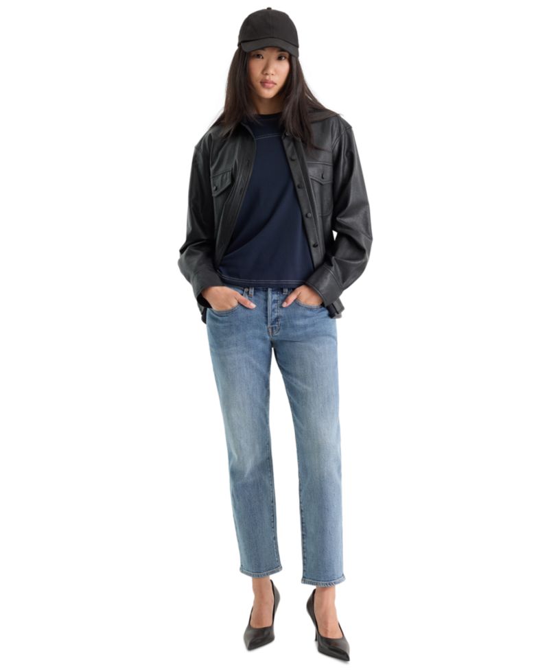 Women's Vintage Mid-Rise Straight-Leg Ankle Jeans