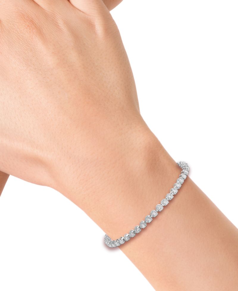 EFFY® Lab Grown Diamond Tennis Bracelet (3 ct. t.w.) in 14k White Gold
