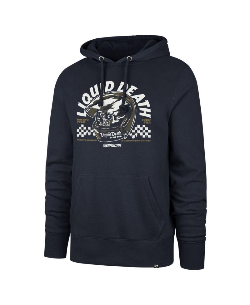 Men's Navy NASCAR Liquid Death Imprint Headline Pullover Hoodie