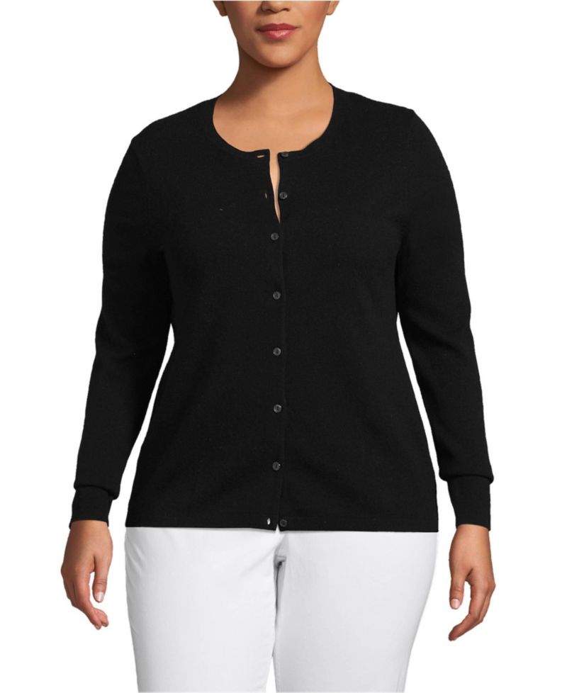 Plus Size Cashmere Cardigan Sweater