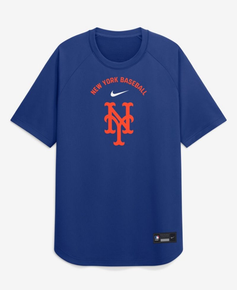 Men's Royal New York Mets Authentic Collection Batting Practice Pre-Game Raglan Dri-FIT T-Shirt