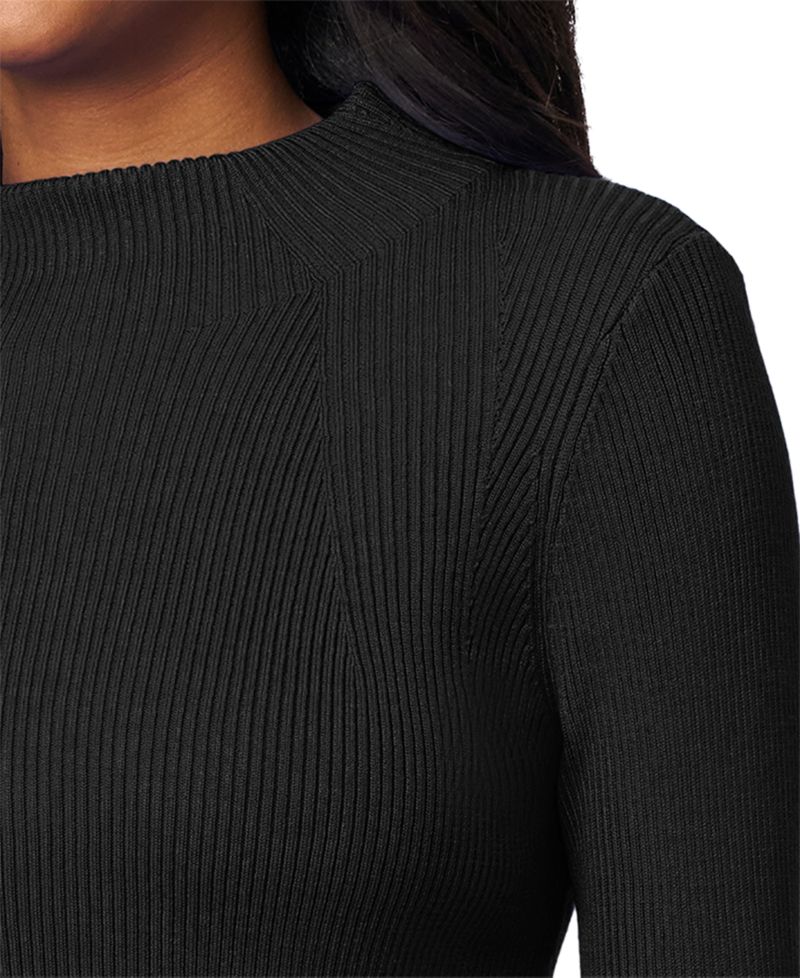 Women's Mock-Neck Rib-Knit Sweater