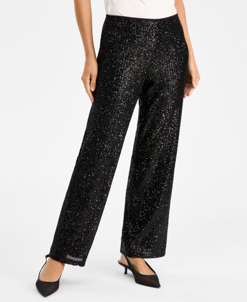 Women's Sequinned Pull-On Pants