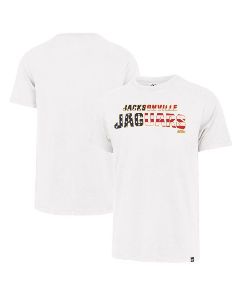 White Jacksonville Jaguars Flag Script Franklin T-Shirt
