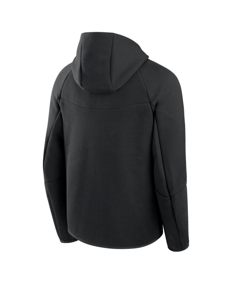 Men's Black Oregon Ducks Tech Fleece Full-Zip Wind Runner Hoodie