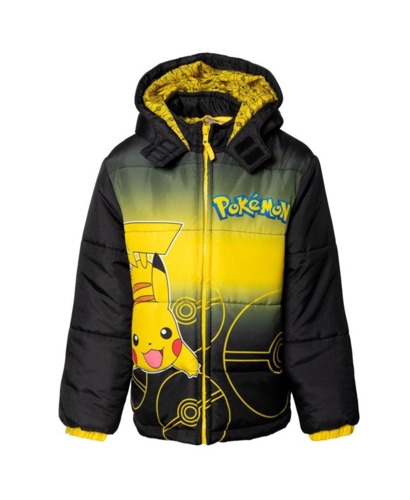 Pikachu Boys' ( 4 to 16 ) Hooded Puffer Coat