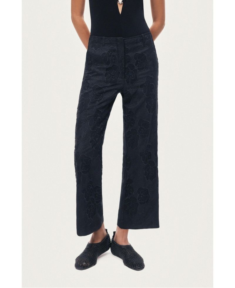 Women's Printed Relaxed Straight-Leg Pants