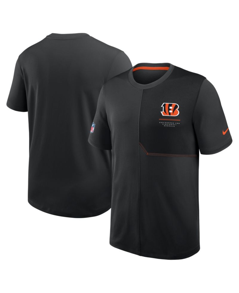 Men's Black Cincinnati Bengals Sideline UV Dri-FIT Coaches T-Shirt