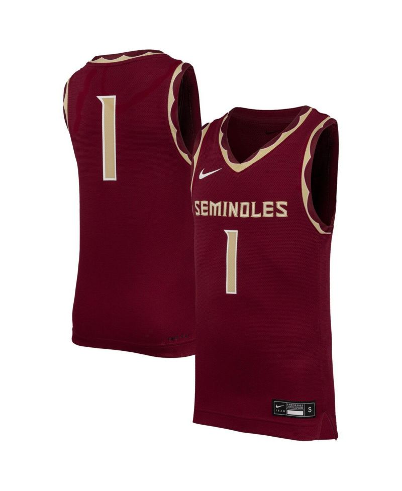 Big Boys and Girls 1 Garnet Florida State Seminoles Replica Basketball Jersey