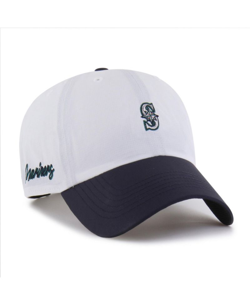 Men's White/Navy Seattle Mariners Vista Mini Clean Up Brrr&deg; Adjustable Hat