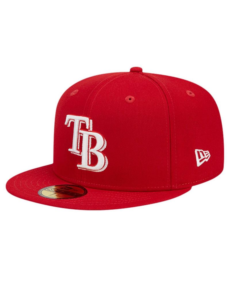Men's Red Tampa Bay Rays Logo 59FIFTY Fitted Hat