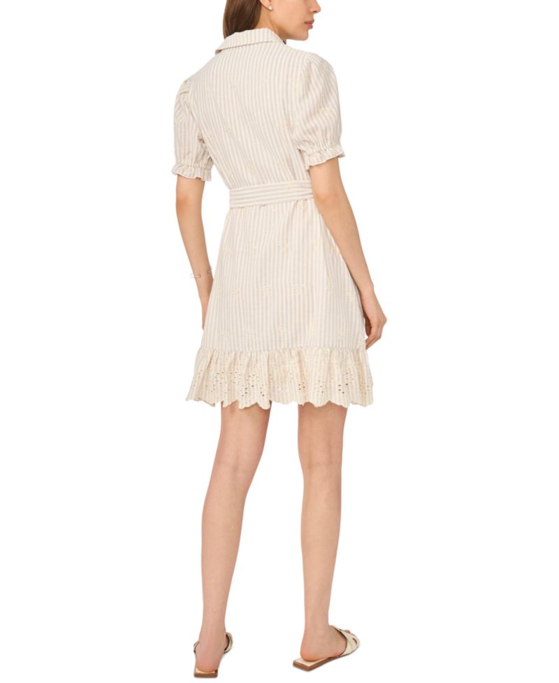 Women's Ruffle Puff-Sleeve Mini Dress