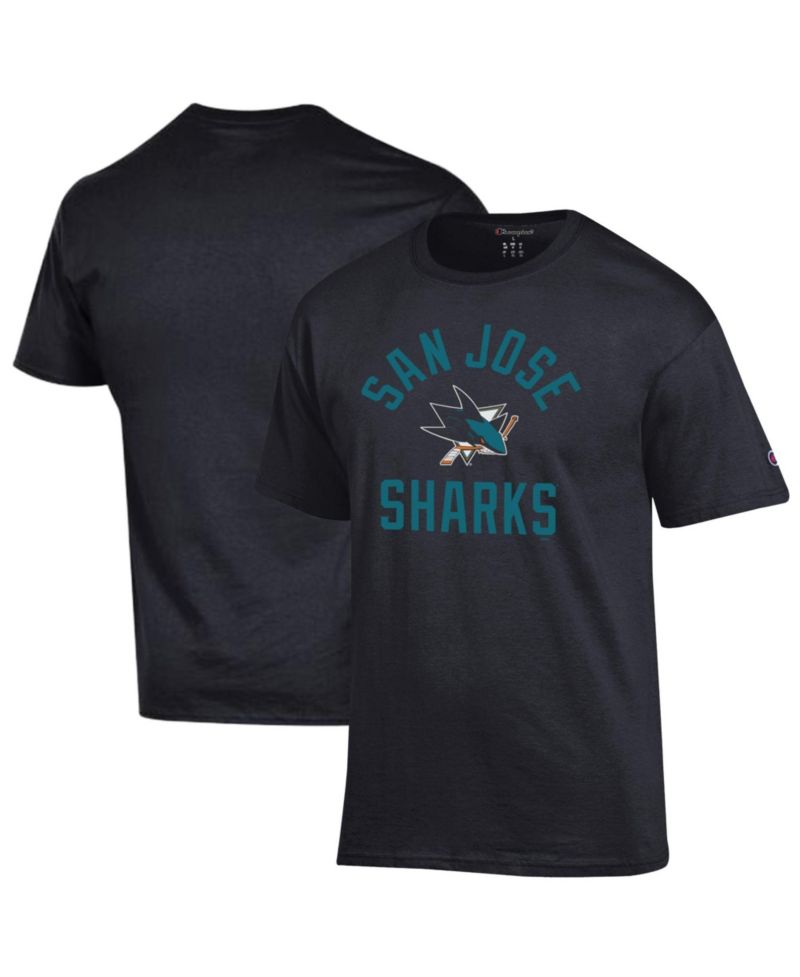 Men's Black San Jose Sharks Primary Logo Jersey T-Shirt