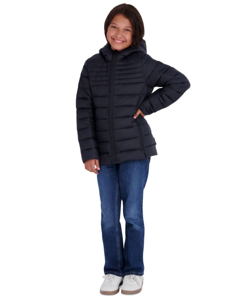 Girls' 5-16 Lightweight Hooded Packable Jacket