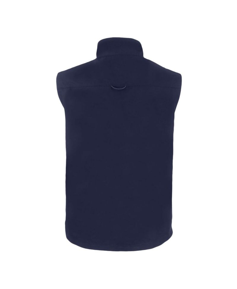 Men's Navy Chicago Cubs Big & Tall Charter Eco Full-Zip Vest