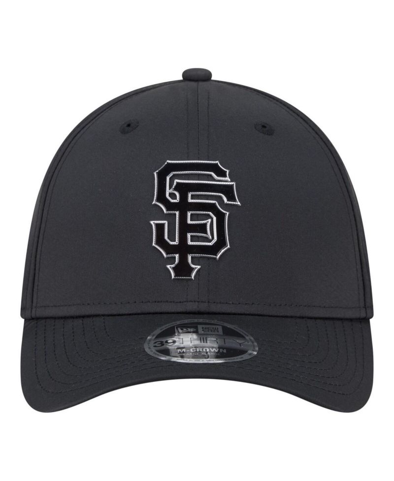 Men's Black San Francisco Giants Metallic 39THIRTY M-Crown Flex Hat