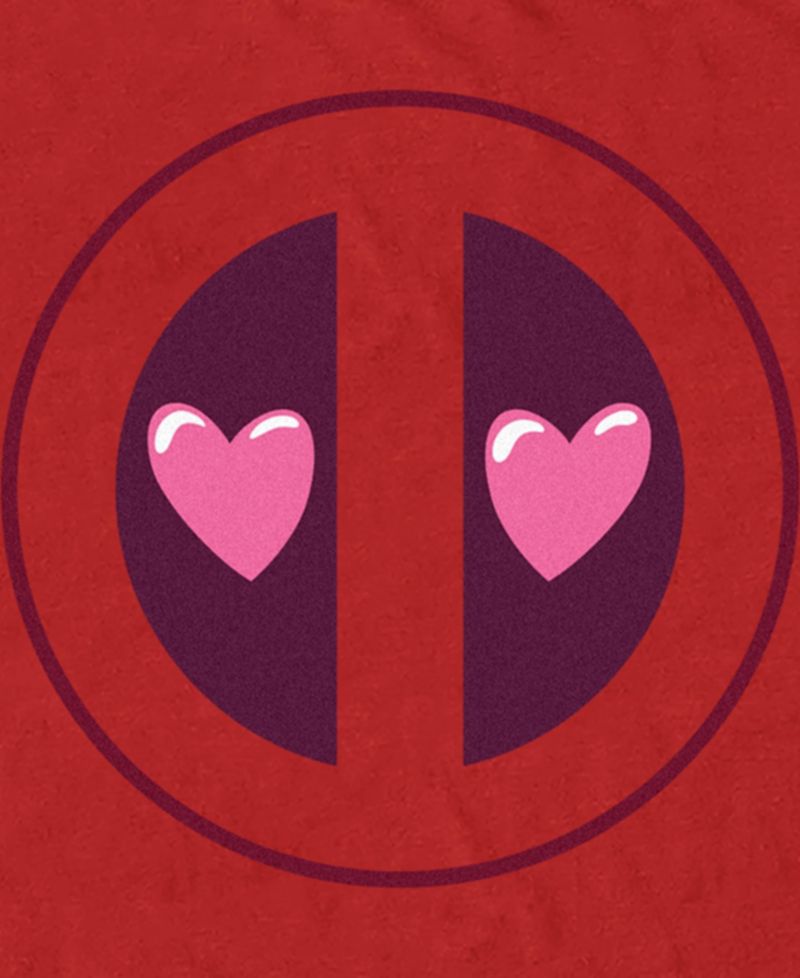 Men's Deadpool Heart Eyes Short Sleeve T-Shirt