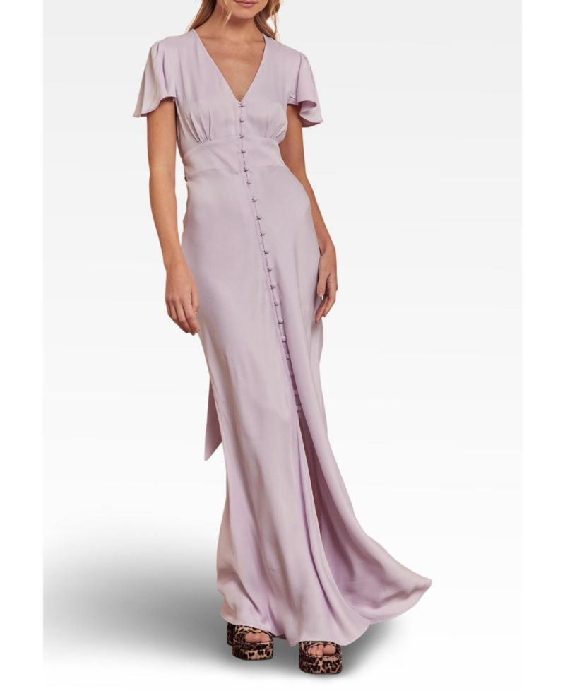 Women's Chelsea Satin V-Neck Bridesmaid Dress