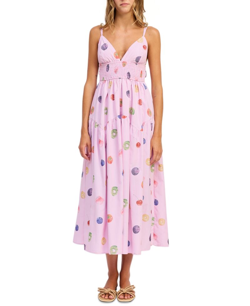 Women's V-Neck Fruit Medley Dress