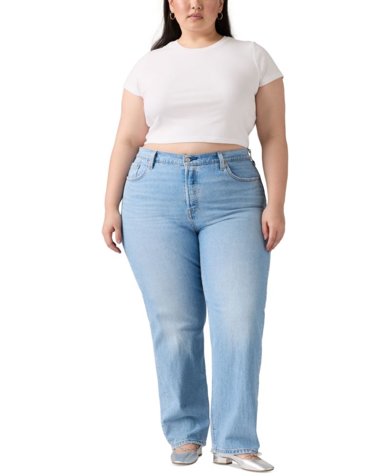 Trendy Plus Size 501 Original-Fit Straight-Leg Jeans