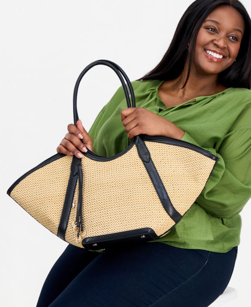 Zavaa Straw Tote Handbag
