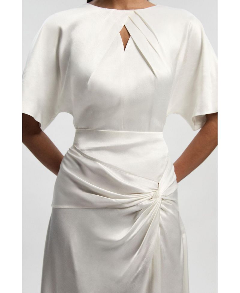 Women's Satin Twist Midaxi Dress