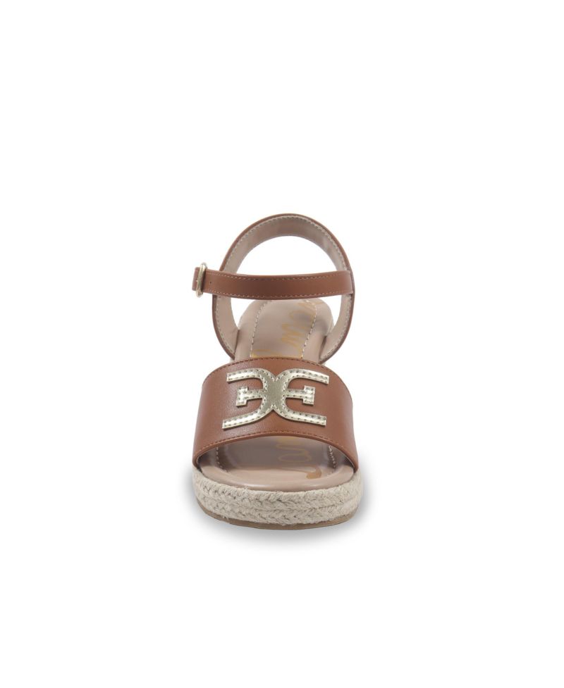 Little and Big Girls Lucia Band Espadrille Wedge Sandals