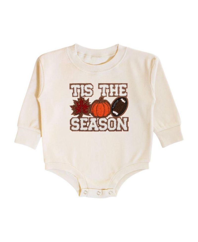 Baby Boys Tis The Season Pumpkin Patch Long Sleeve Romper
