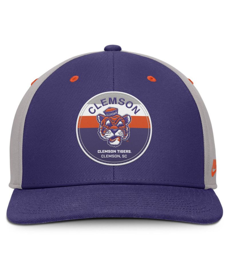 Men's Purple/Gray Clemson Tigers Prep Pro Performance Snapback Hat