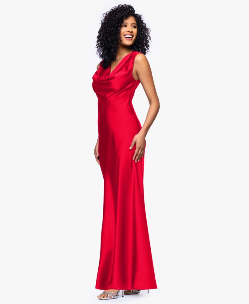 Petite Cowl Neck Gown