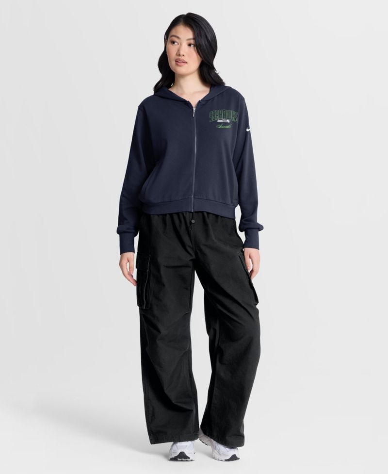 Women's Primetime Seattle Seahawks Loose-Fit Full-Zip Hoodie