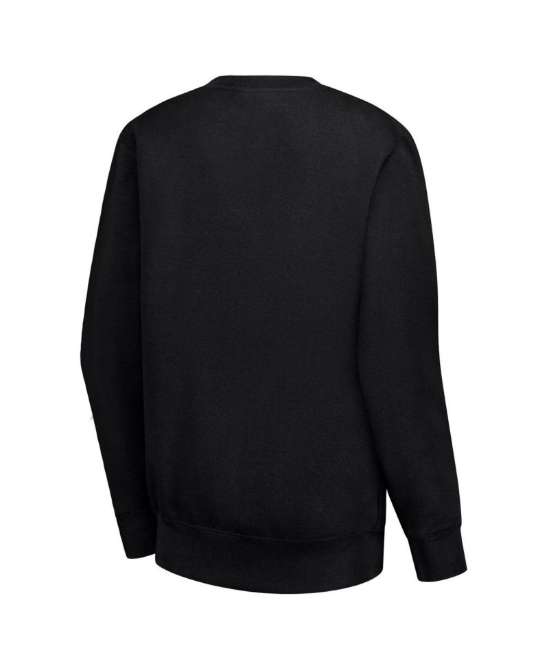 Women's Black Dallas Stars Filigree Team Graphic Fleece Pullover Sweatshirt