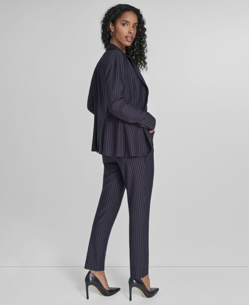 Women's Pinstripe Slim-Fit Single-Button Blazer