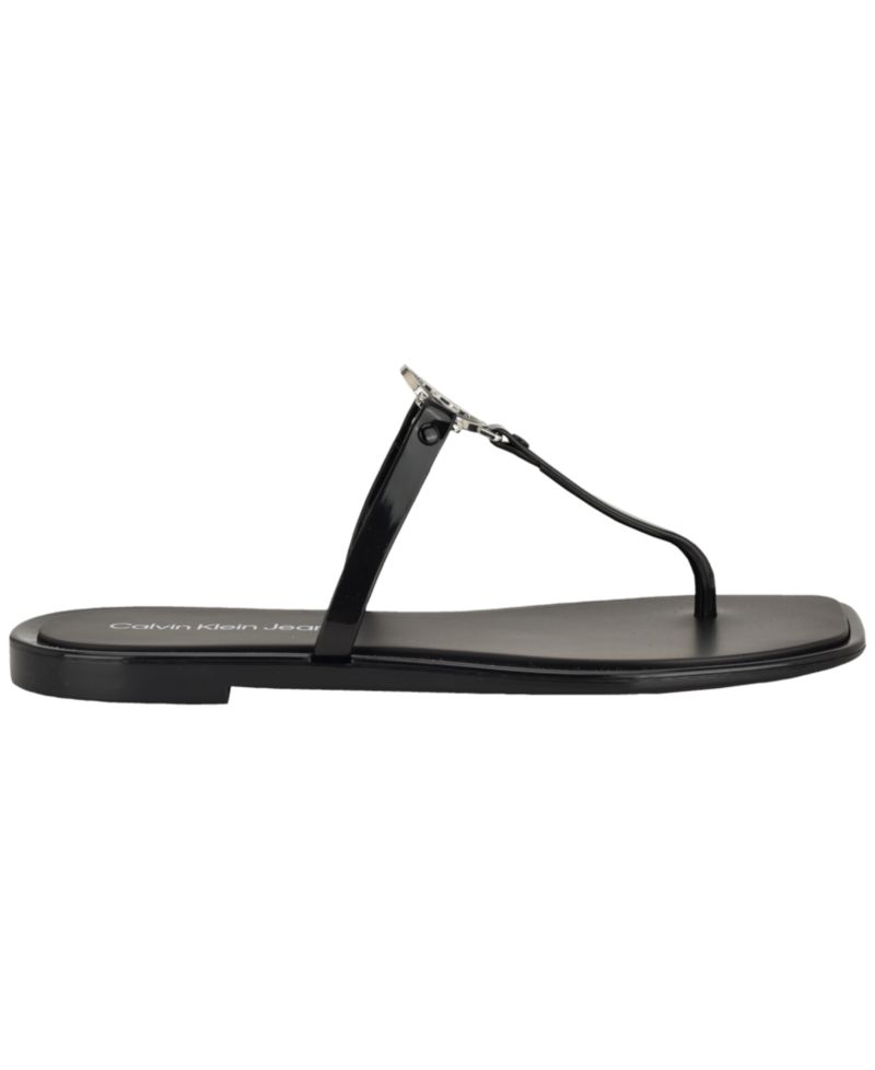 Women's Ellye Jelly Logo T-Strap Flat Sandals