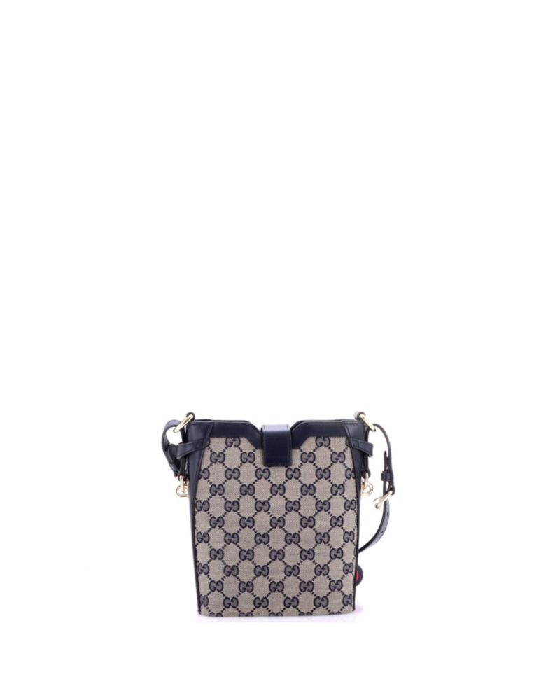 Mini Bucket Bag GG Canvas with Leather