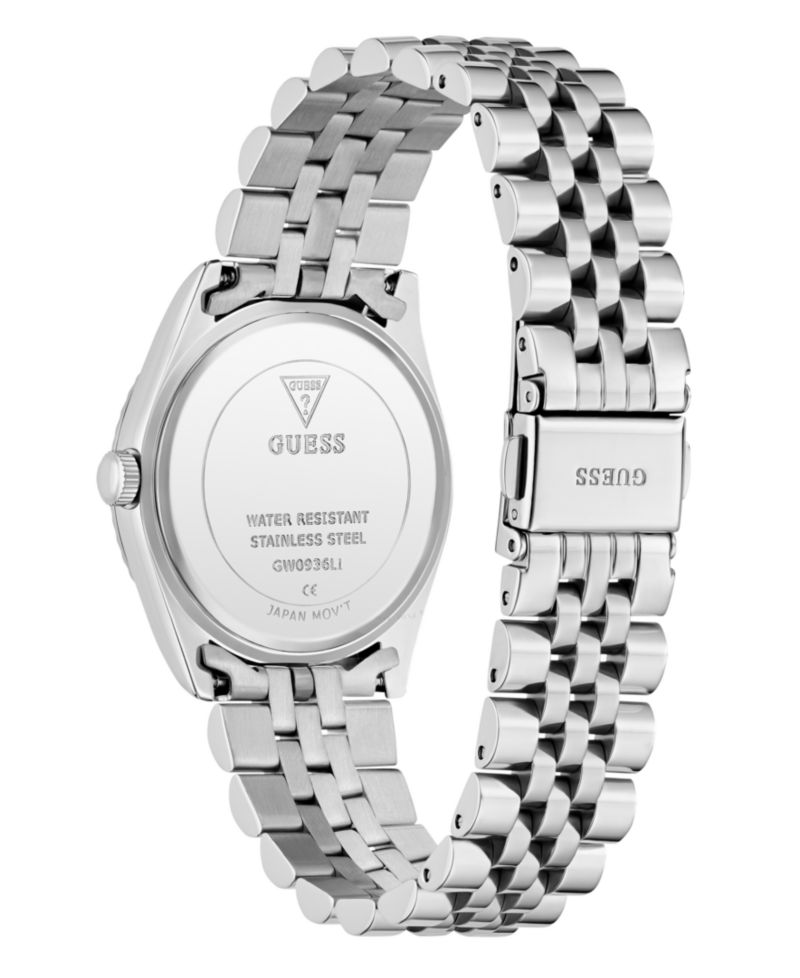 Women's Silver Tone Multi-function Date Watch, 34mm