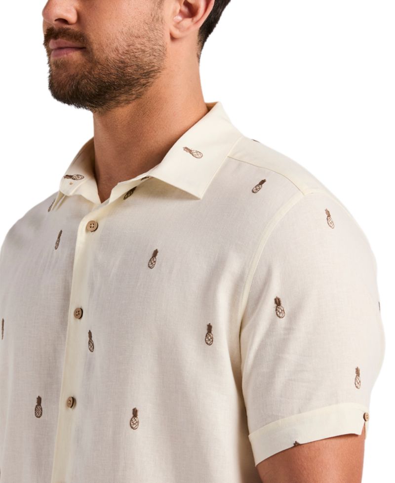 Men's Pineapple Embroidered Shirt
