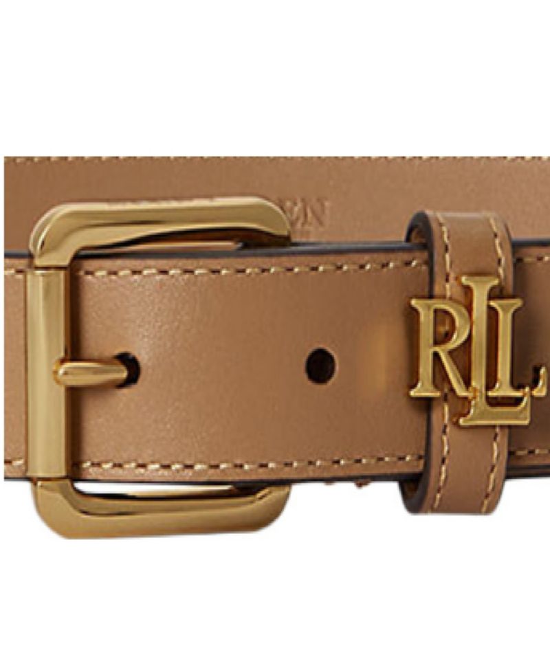 Logo Keeper Leather Skinny Belt