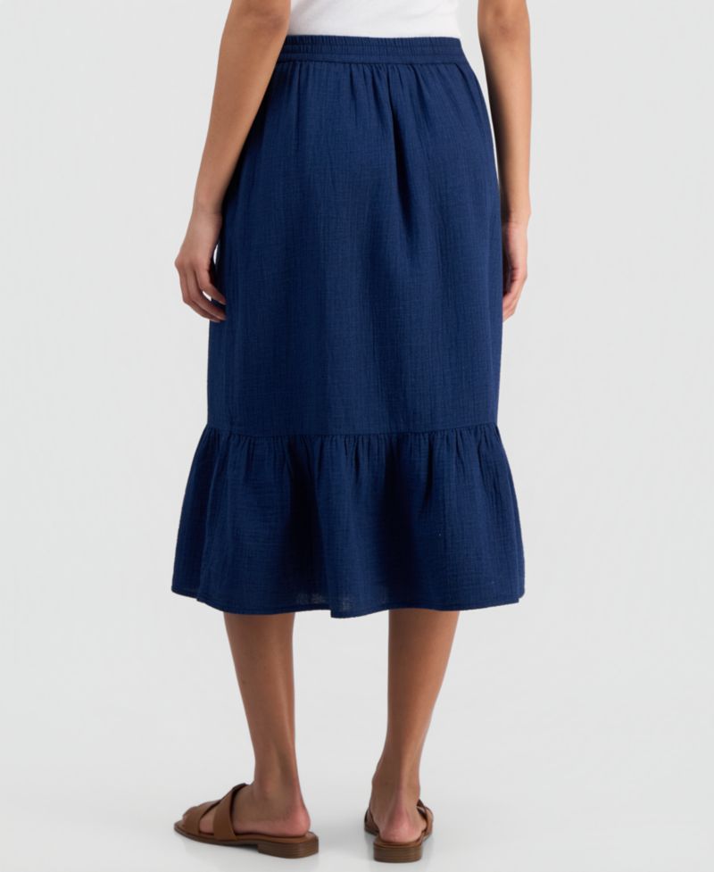 Petite Pull-On Midi Skirt