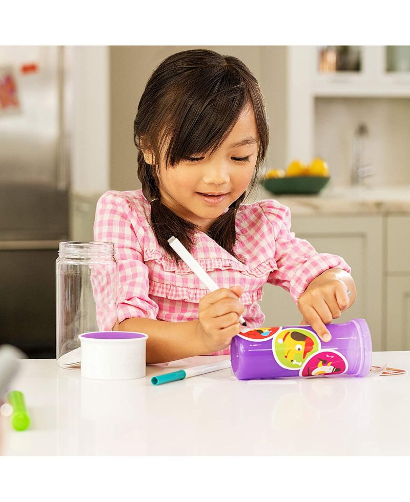 Toddler Miracle 360 Insulated Sippy Cup, with Stickers, 9 oz, Purple