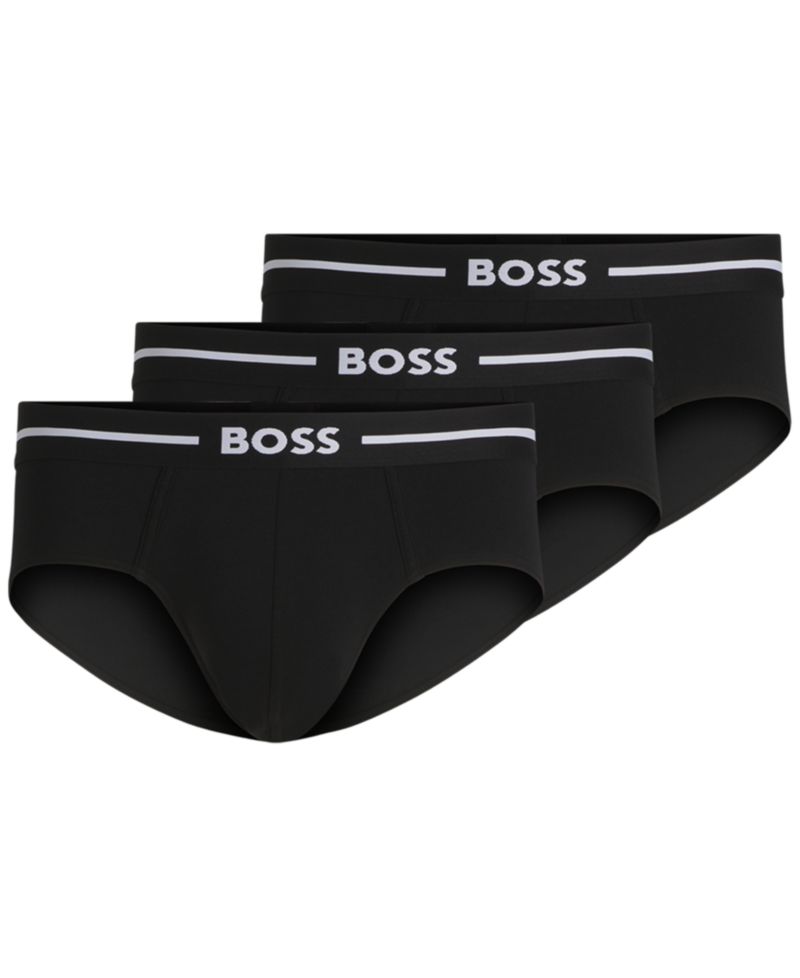 Men's 3pk. Bold Logo Hip Briefs