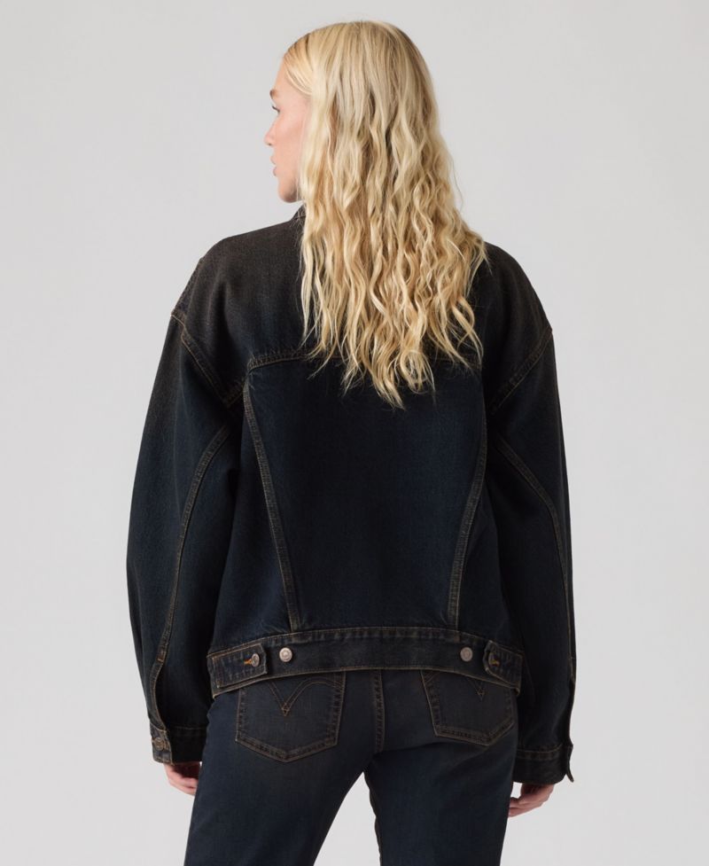 Plus Size '90s Cotton Denim Trucker Jacket
