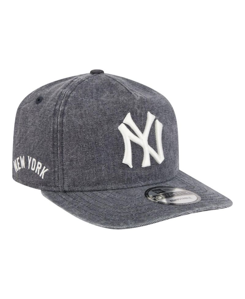 Men's Navy Heather New York Yankees Throwback Denim Classic 19TWENTY Adjustable Hat