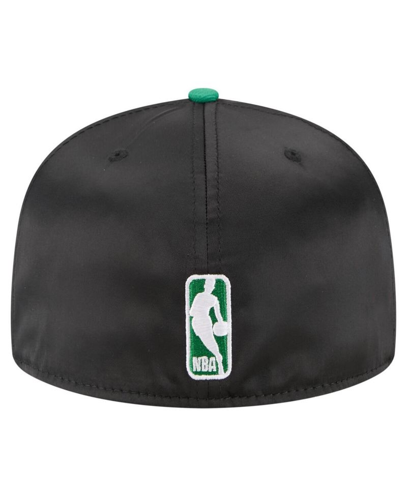 Men's Black/Kelly Green Boston Celtics Satin Two-Tone 59FIFTY Fitted Hat