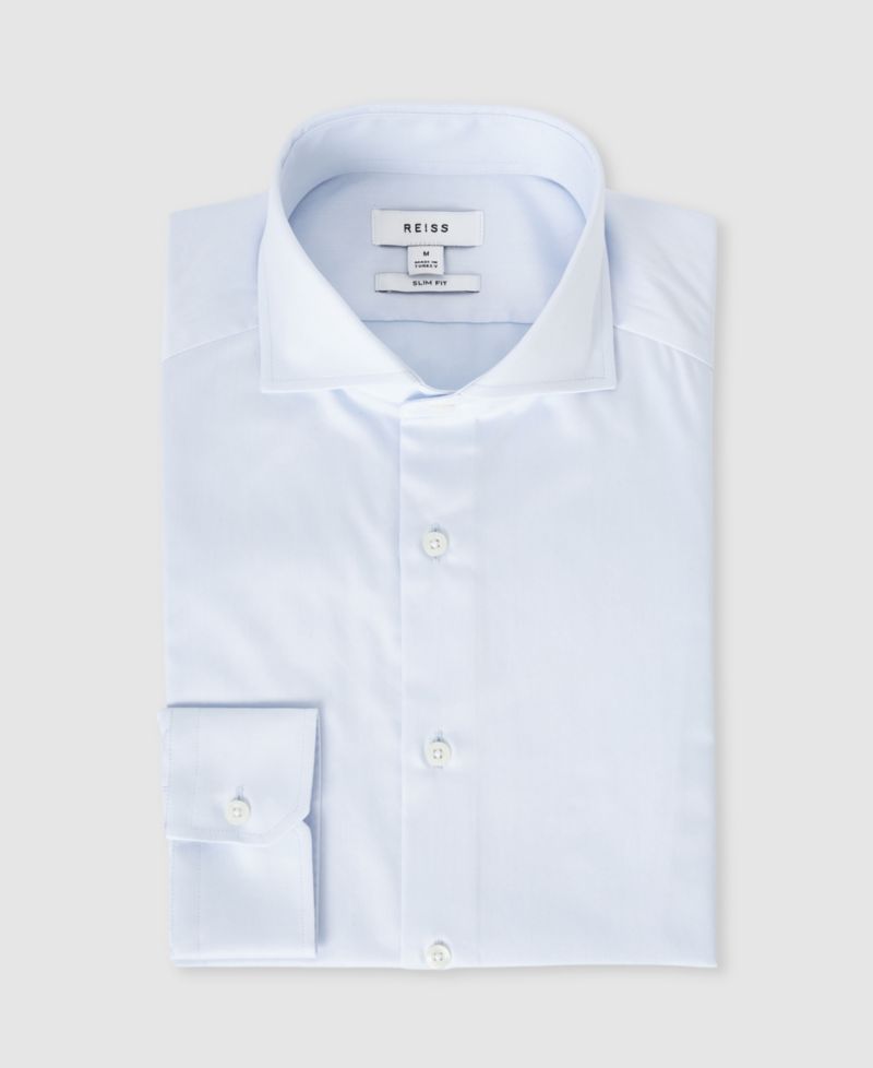 Men's Storm Cotton-Twill Two-Fold Slim-Fit Shirt