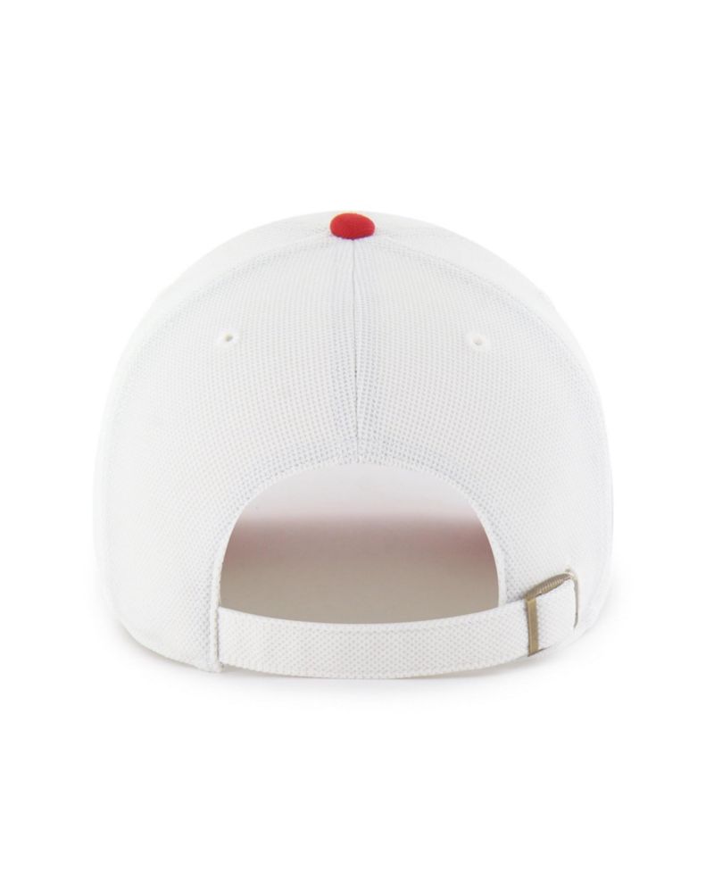 Men's and Women's '47 White/Scarlet Nebraska Huskers Pique Patch Clean Up Adjustable Hat
