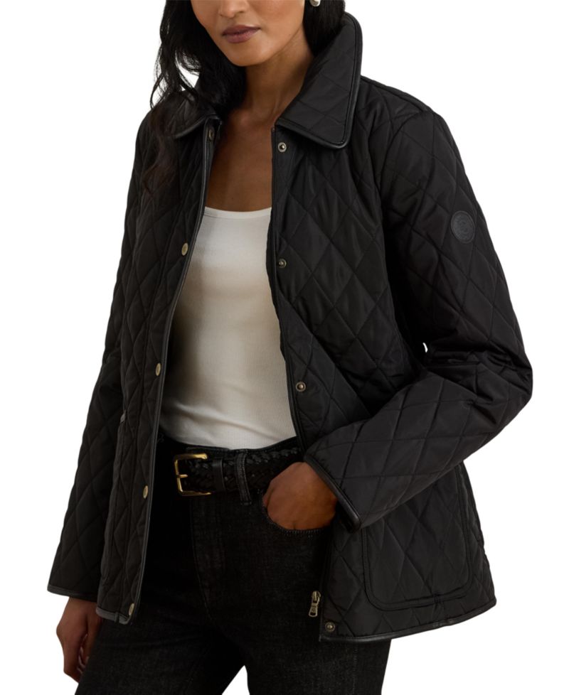 Women's Quilted Velboa-Lined Coat