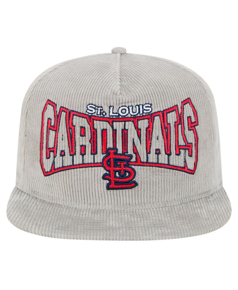 Men's Gray St. Louis Cardinals Corduroy Golfer Snapback Hat