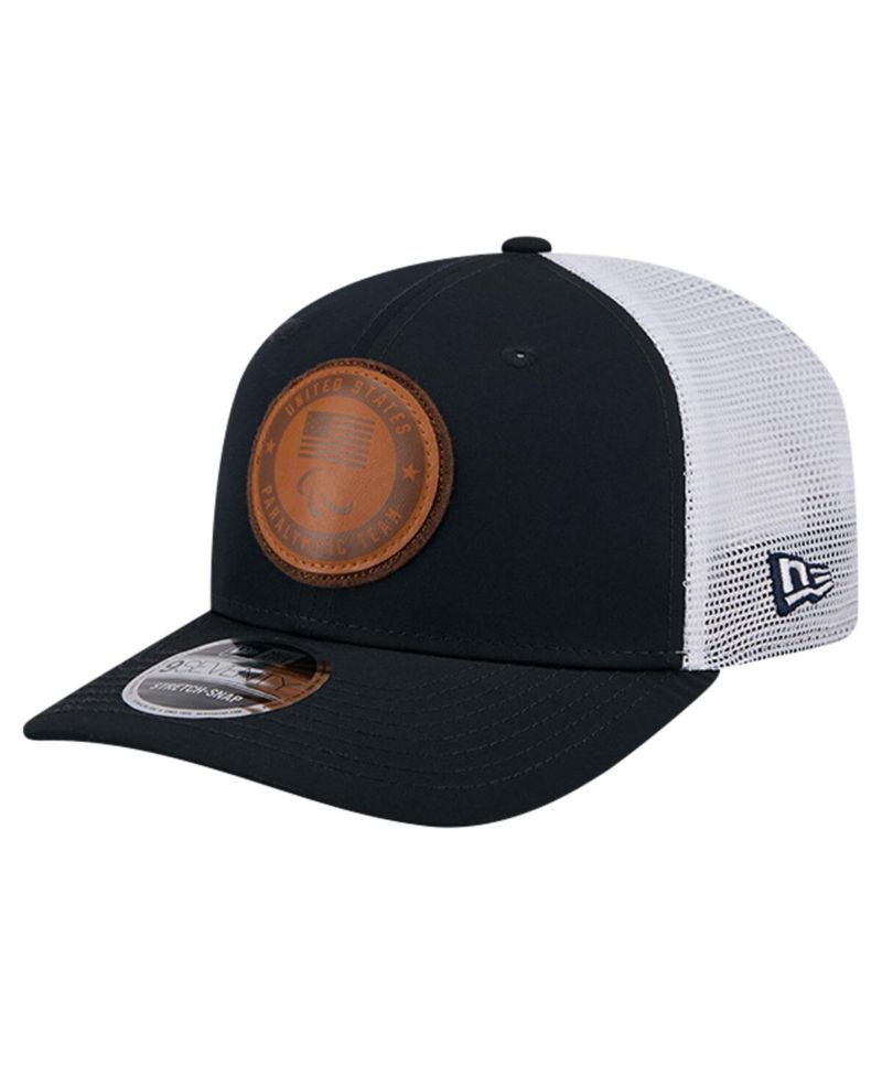 Men's Navy U.S. Paralympics Leather Patch 9SEVENTY Stretch Snap Adjustable Hat